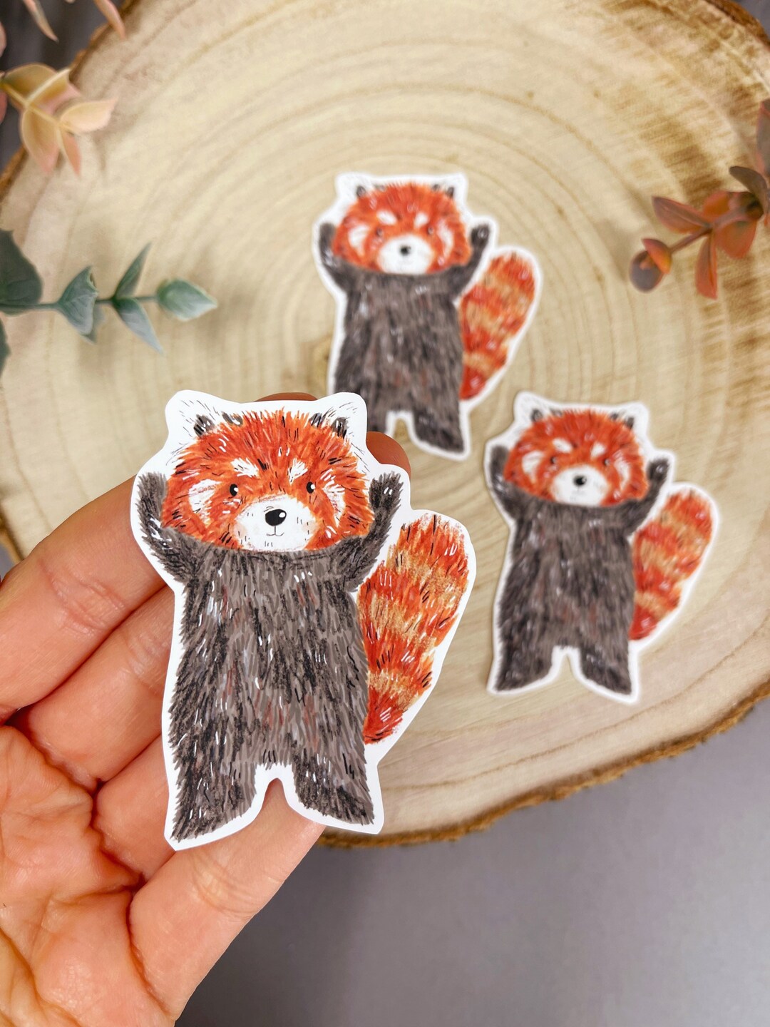 Red Panda Sticker - Red Panda Sticker Pack- Vinyl Stickers - Kawaii ...