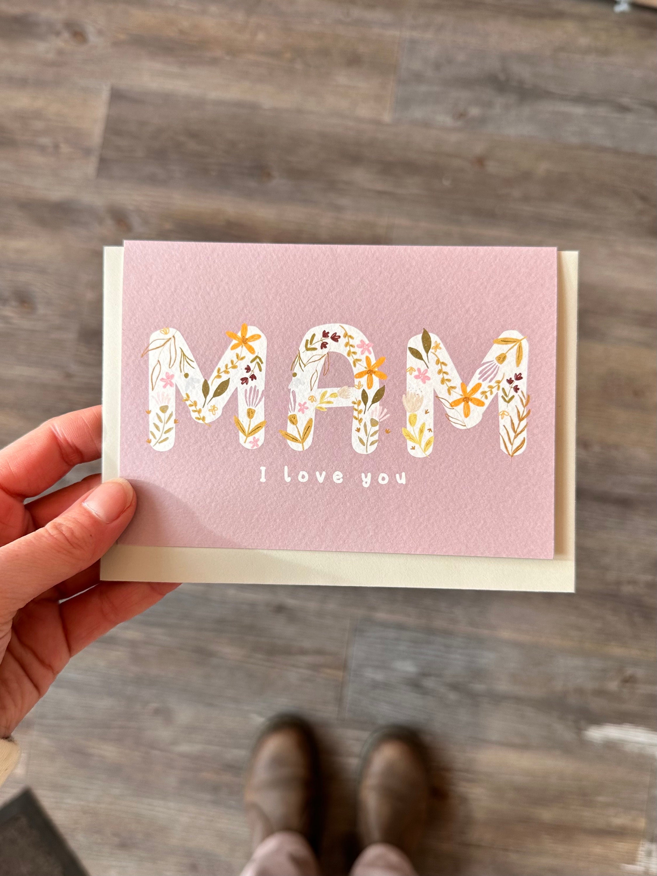 ♡mam♡ Mam Mother's Day Card - Floral Mam Card - Mam Card - Mother's Day