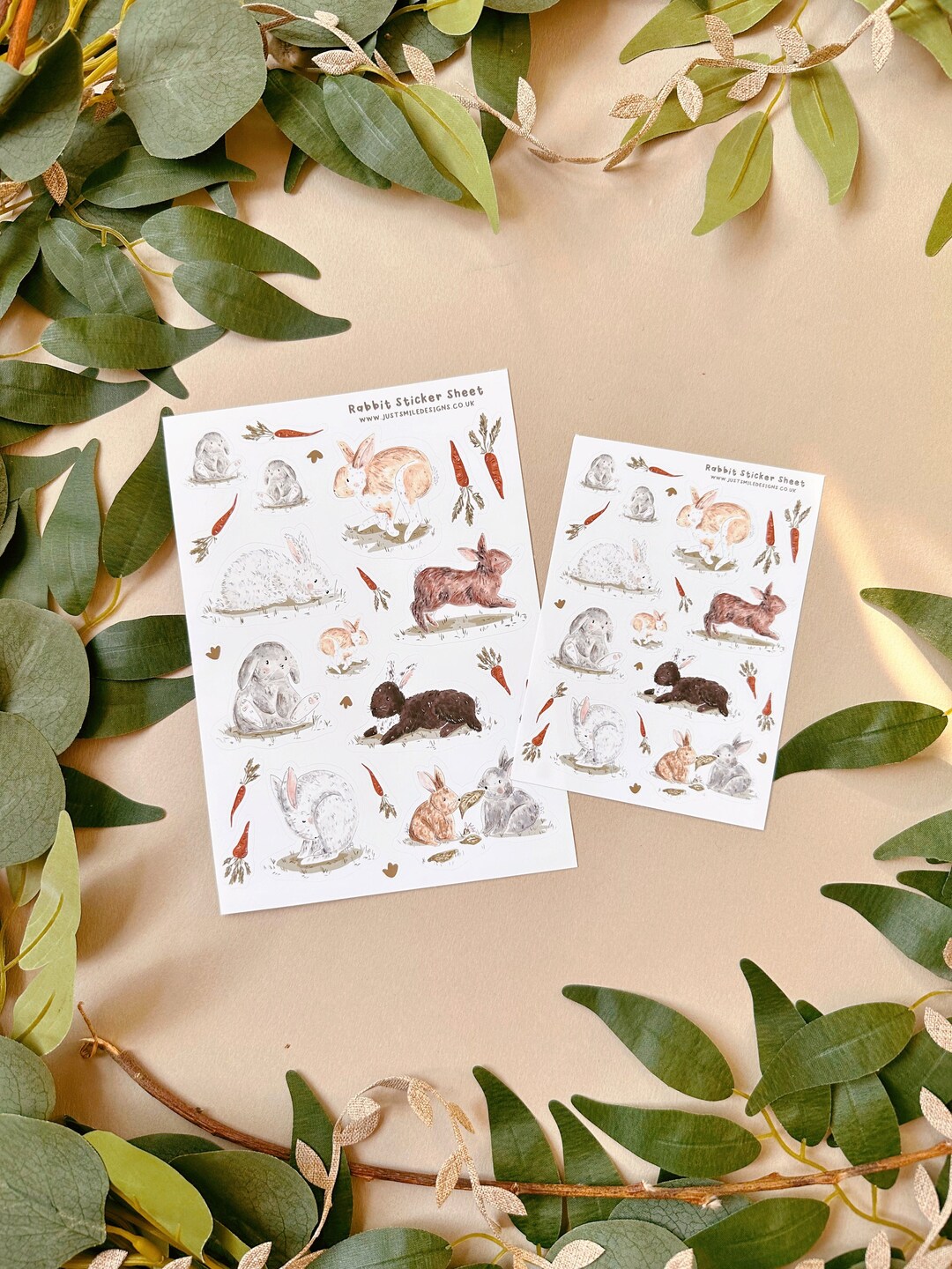 Rabbit Stickers - Rabbits Sticker Sheet - Rabbit Sticker Pack- Vinyl ...