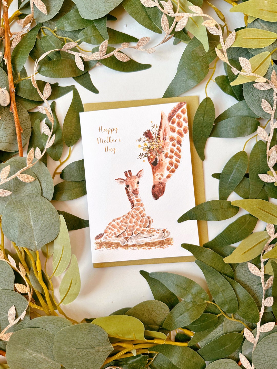 Giraffe Mothers Day Card Giraffe Card Mum Card Mothers Day Card Cute Giraffe Card Mothers Day ...