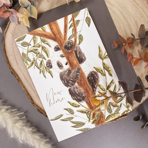 Panda New Home Card - Panda Card - New Home Card - Wildlife Card - New House Card - New Pad Card - Animal Card - Cute Panda Card -Panda Lover