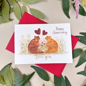 Carte d'anniversaire d'ours - carte d'anniversaire botanique - carte d'ours des bois - carte d'anniversaire mignonne - carte d'amour - carte mignonne - carte d'ours de kawaii