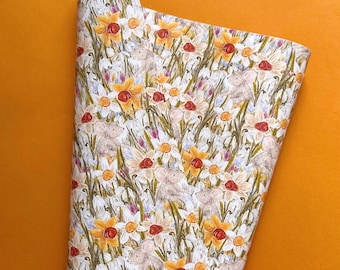 Mouse Wrapping Paper - Mouse Gift Wrap - Wrapping paper sheet - Mouse Birthday Gift Wrap - Birthday Gift Wrap - Floral Wrap - Daffodils wrap