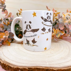 Panda Tasse - Süße Panda Tasse - Keramik Tasse - Keramik Tasse - Hula Hoop Panda Tasse - Teetasse - Kaffeetasse - Panda Liebhaber Geschenk - Süße Tasse