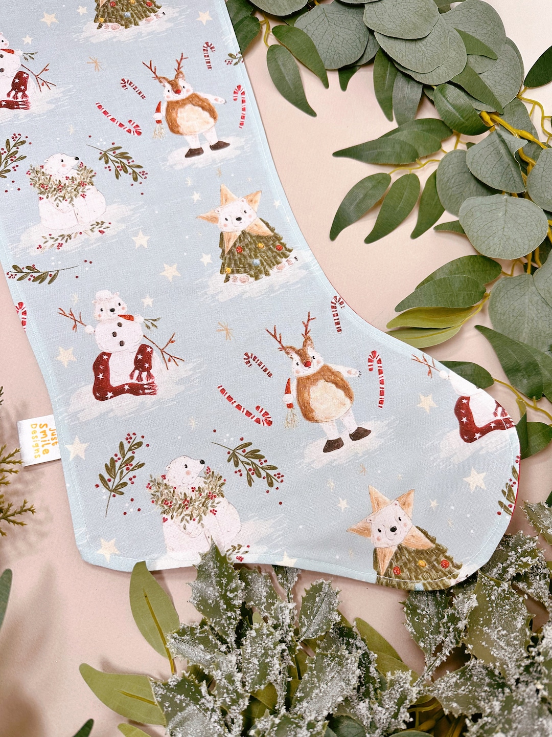 Polar Bear Christmas Stocking Christmas Sack Polar Bear - Etsy