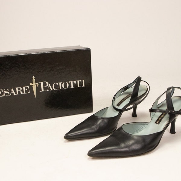 1990s CESARE PACIOTTI Pointy Toe Sandales - Size 37