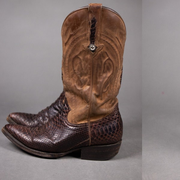 1970's Montana Python Western Boots - Cowboy Boots - Size UK9