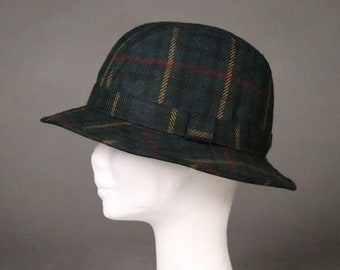 1970's Green Tartan DAKS SIMPSON Wool Hat