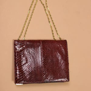 vintage 1950s Red Python Bag