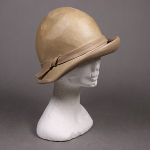 1920's Straw and Leather Summer Cloche Hat 20's Art - Etsy