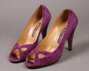 ANDREA PFISTER Magenta Suede Leather Pumps - Size 38
