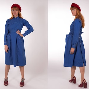 1940s French Workwear Dress - Size S