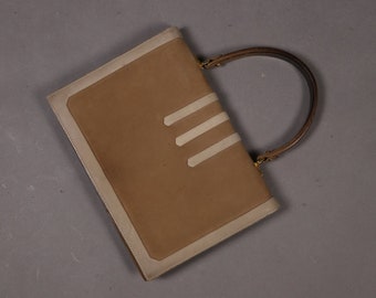 Taupe 1940's Suede Purse