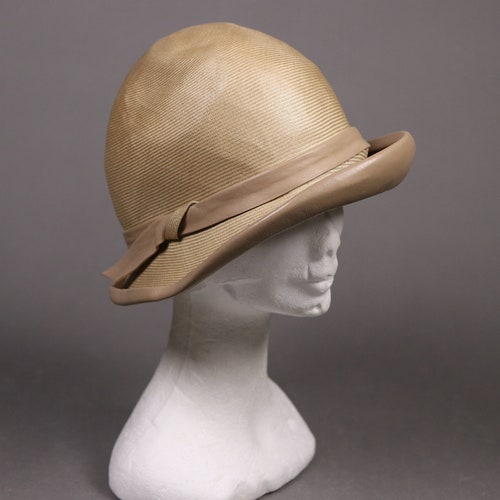 1920's Art Deco Woman's Straw Cloche Style Hat - Etsy