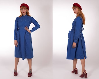 1940s French Workwear Dress - Size S