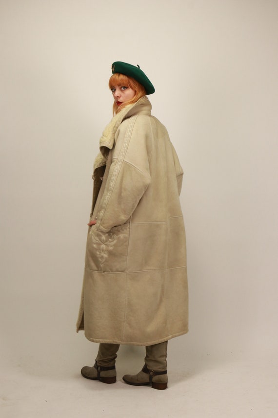 1970s-1980s GUCCI Shearling Sheepskin Long Coat -… - image 3