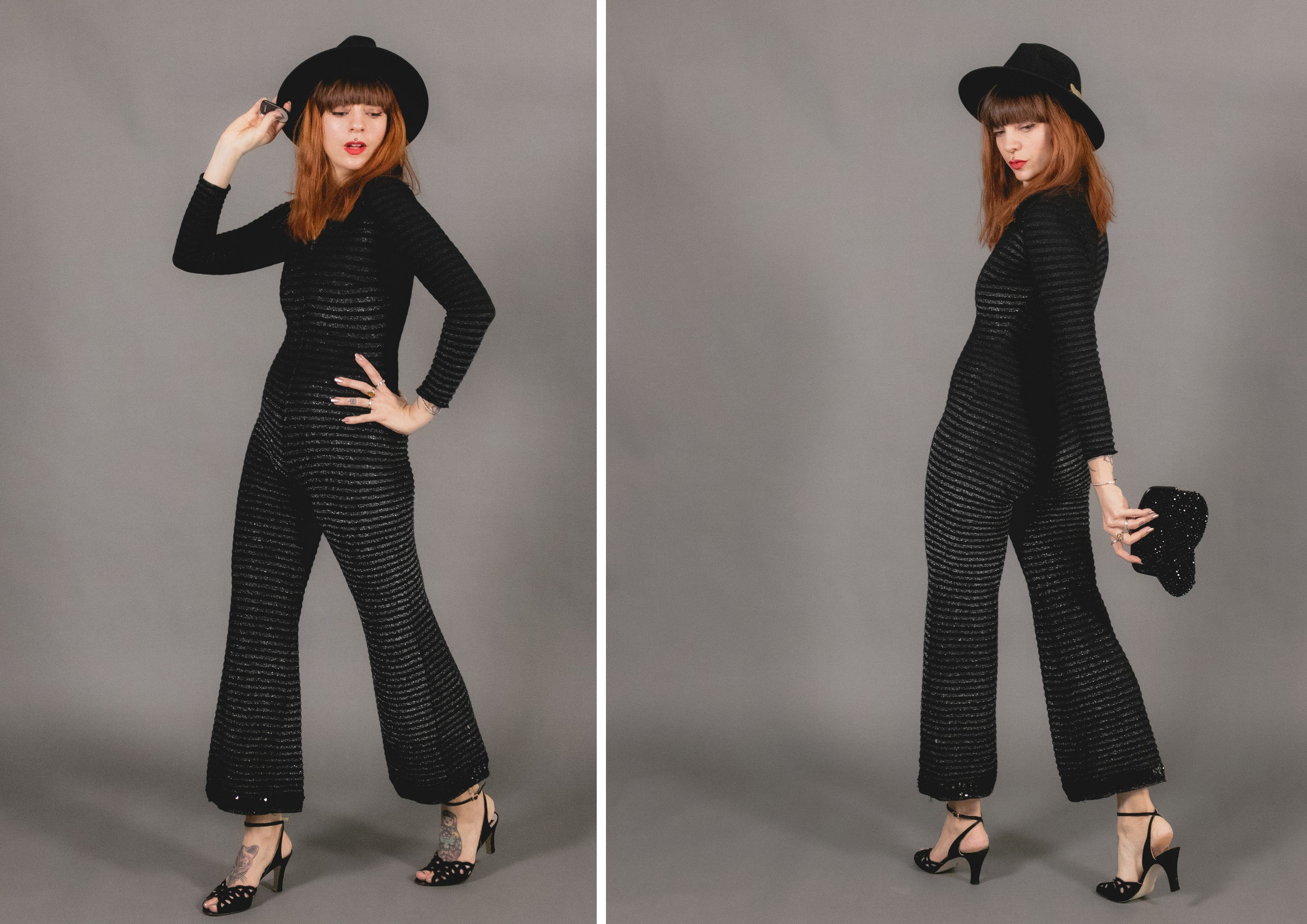 70s flared jumpsuit