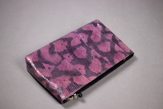 1990's Purple Snakeskin Bag - 90's Violet Python … - image 2