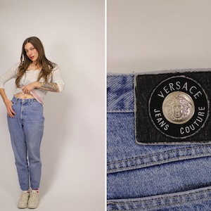 1980s VERSACE denim jeans trousers - Size M