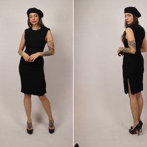 1980s GIANNI VERSACE Black Dress - Size S