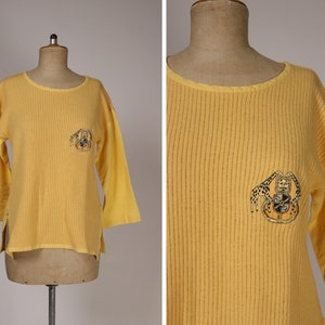 1980s ESCADA Margaretha Ley Yellow Sweater - Size40