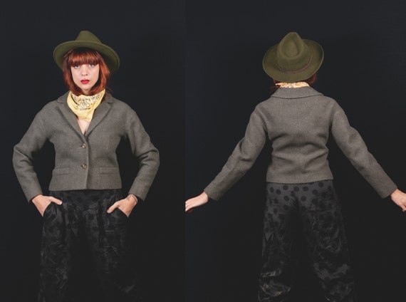 Late 1940's early 1950's Wool Cropped Jacket - 40'