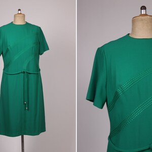 1960&#39;s Schworm Modell Green Wool Dress - Size M