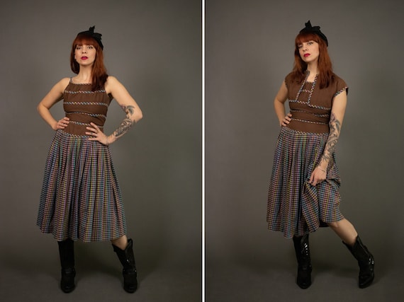 1940's Summer Dress with Bolero - 40's Sleevless S