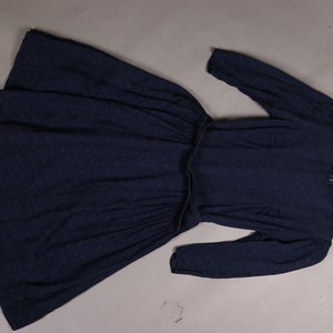 1940&#39;s Navy Blue Rayon Dress- Size Xs