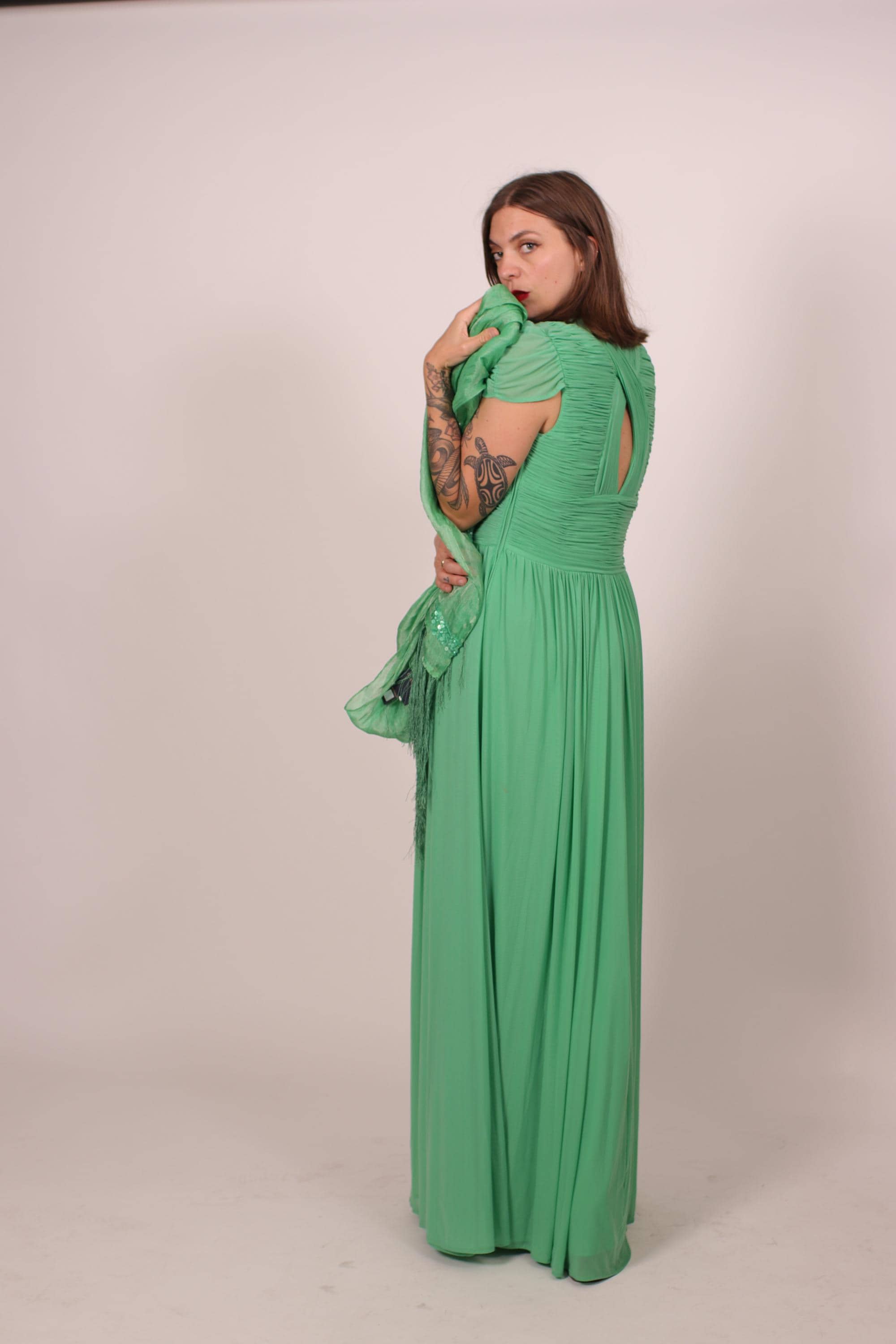 1990s ROBERTO CAVALLI Green Dress Set + Scarf - Size S-M - Etsy 1990s ROBERTO CAVALLI Green Dress Set + Scarf - Size S-M - Etsy