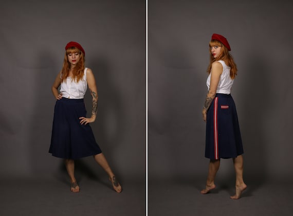 1930's Blue and Red Beach Pants - 30's Beach Pajam