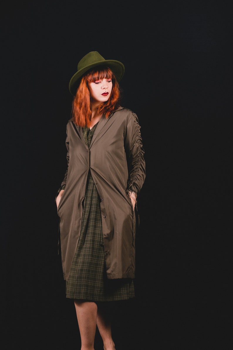 ON SALE 15/% JIL Sander Kahki Green Trench Coat Size S-M