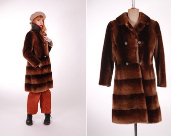 1960s Light Brown Beaver Fur Coat - Size S-M