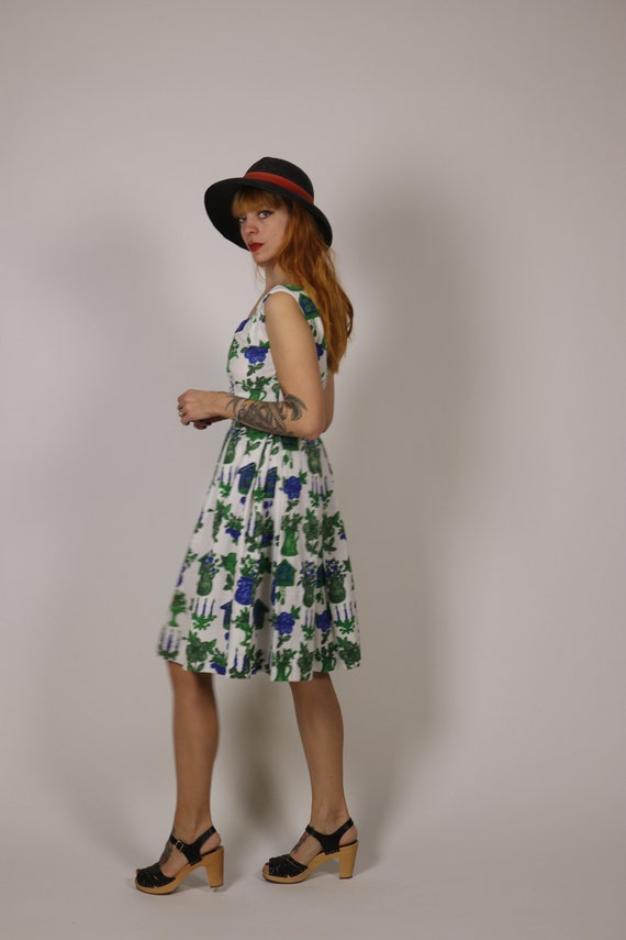 1950's Novelty Cotton Sundress - Size S - image 6