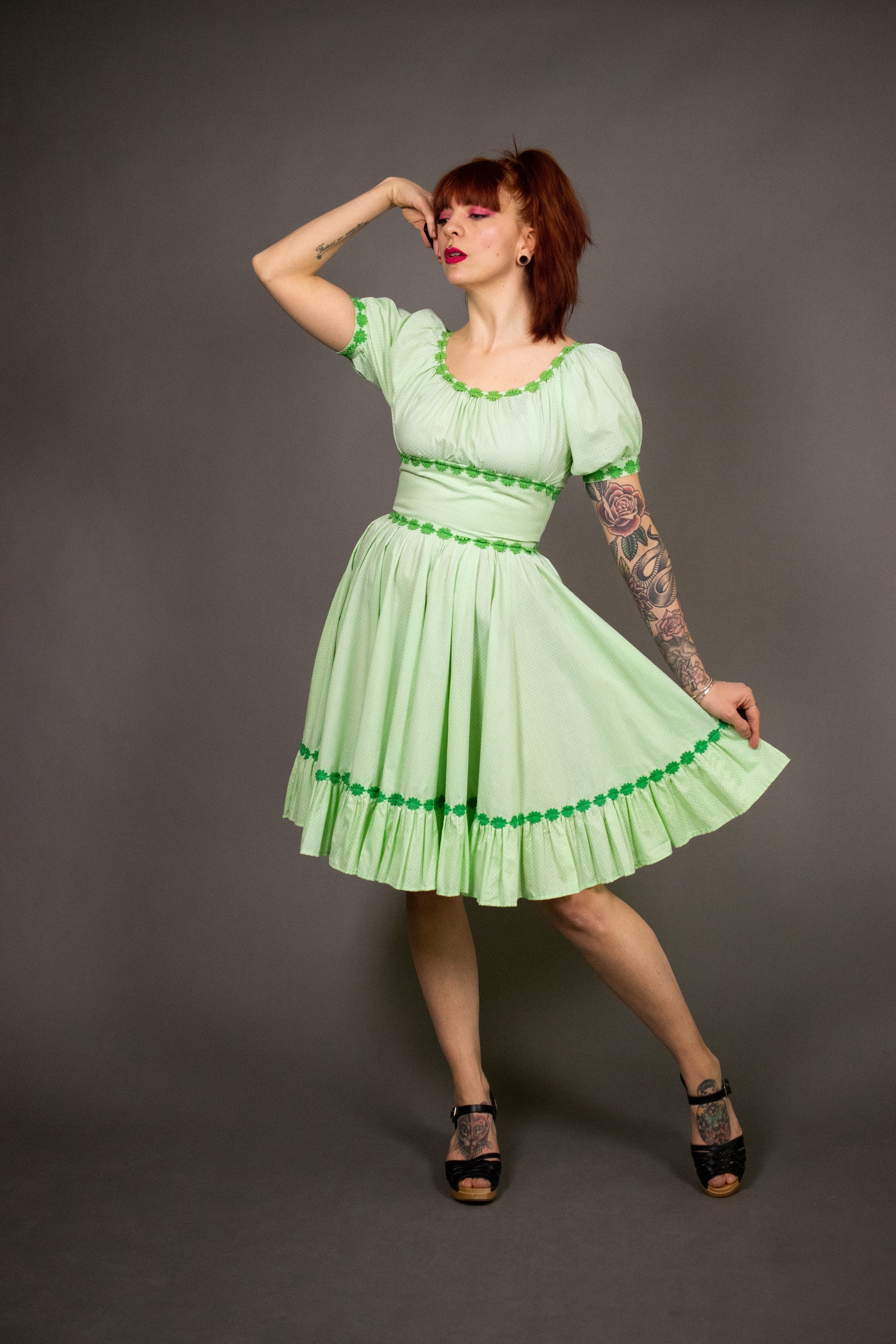 1960 S Mint Mini Dress 60 S Mint Green Peasant Dress Etsy