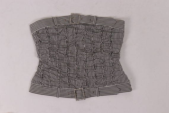 1990s JOHN GALLIANO Stripped Bustier Top - Size S - image 2