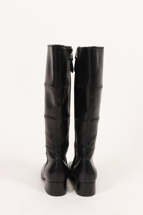 AZZEDINE ALAIA Black Tall Leather Boots - Size 36… - image 7