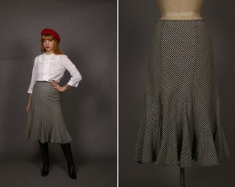 1990's COMME DES GARCONS Junya Watanabe Houndstooth Skirt - Comme des Garçons Skirt - Size M