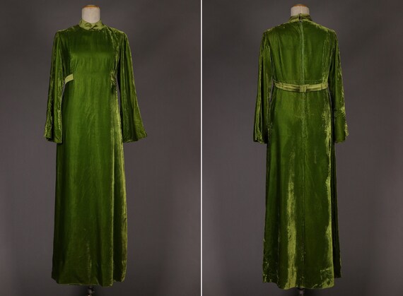 chartreuse velvet dress
