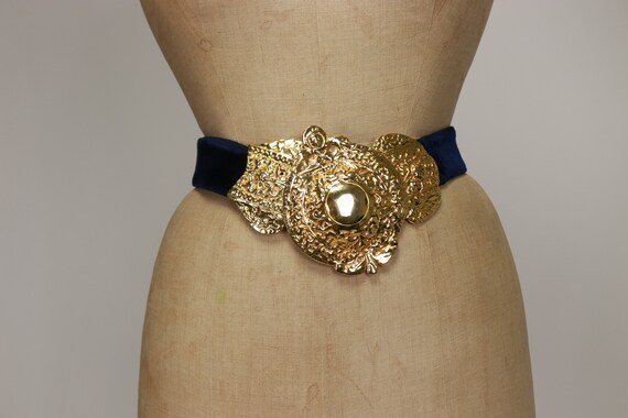 Roberta di Camerino Navy Blue with Silver Ornate Buckle Roberta di Camerino | Accessories | Vintage Roberta Di  main image 4