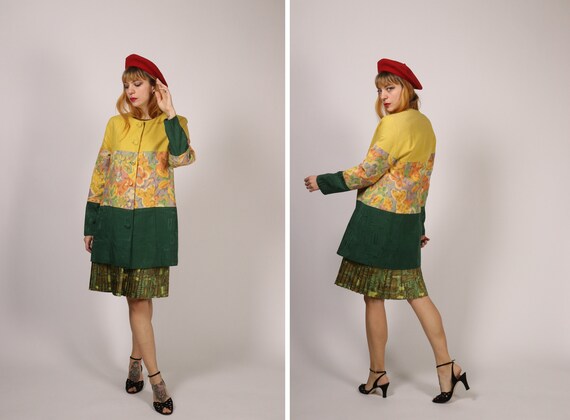 1960's Couture Lisbelle Anites Babydoll Coat - Vin