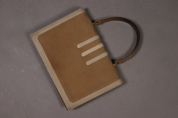 Taupe 1940's Suede Purse - image 3