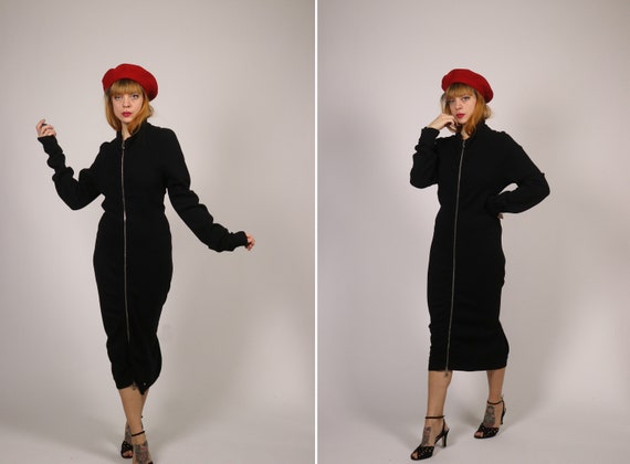 Gianfranco Ferré, Late 1980's Gianfranco Ferre Zipper Dress - Size M to L