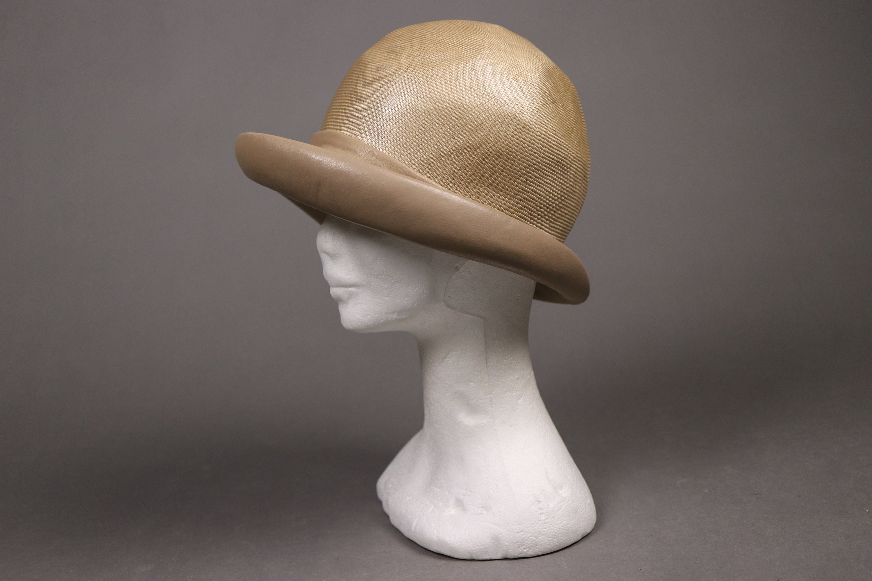 1920's Straw and Leather Summer Cloche Hat 20's Art - Etsy