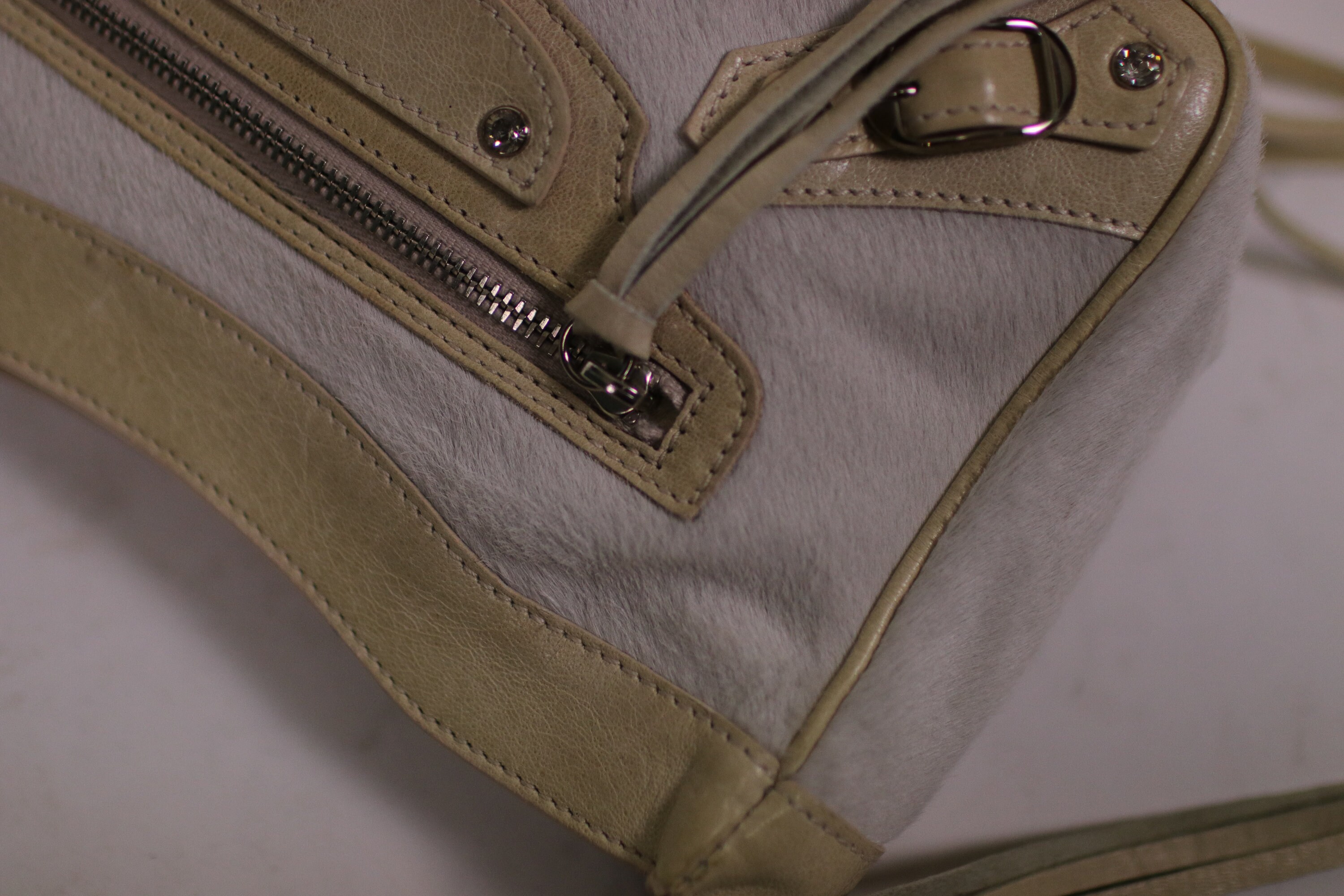 バッグ Y2K leather vintage bag LE CAGOLE 00s Women's Le Cagole Shoulder Bag Small With Rhinestones in