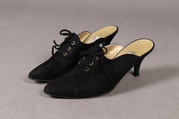 RARE! 1980's GIANNI VERSACE Suede Leather Mules -
