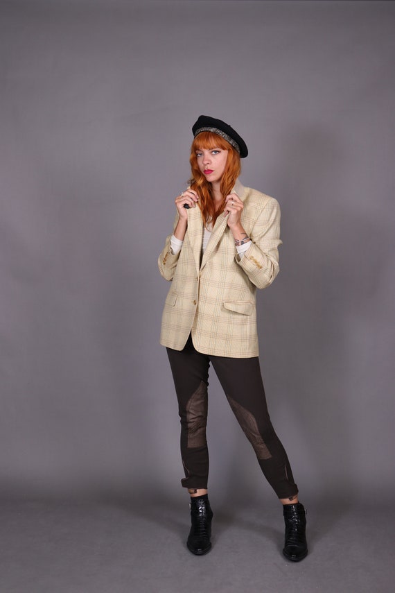 1990's AUSTIN REED Beige Wool Blazer - 90's Austi… - image 8