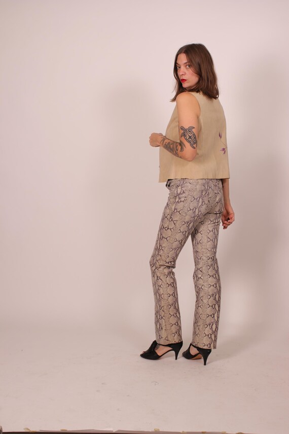 1990s-2000s Python Prints Leather Pants - Size Xs-s - Etsy