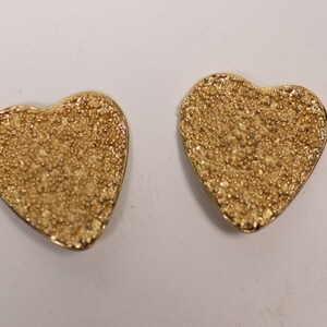Vintage YSL 1980s Heart Textured Earrings