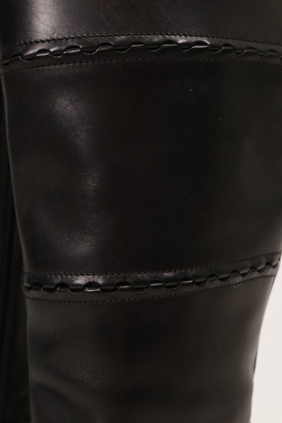 AZZEDINE ALAIA Black Tall Leather Boots - Size 36… - image 5